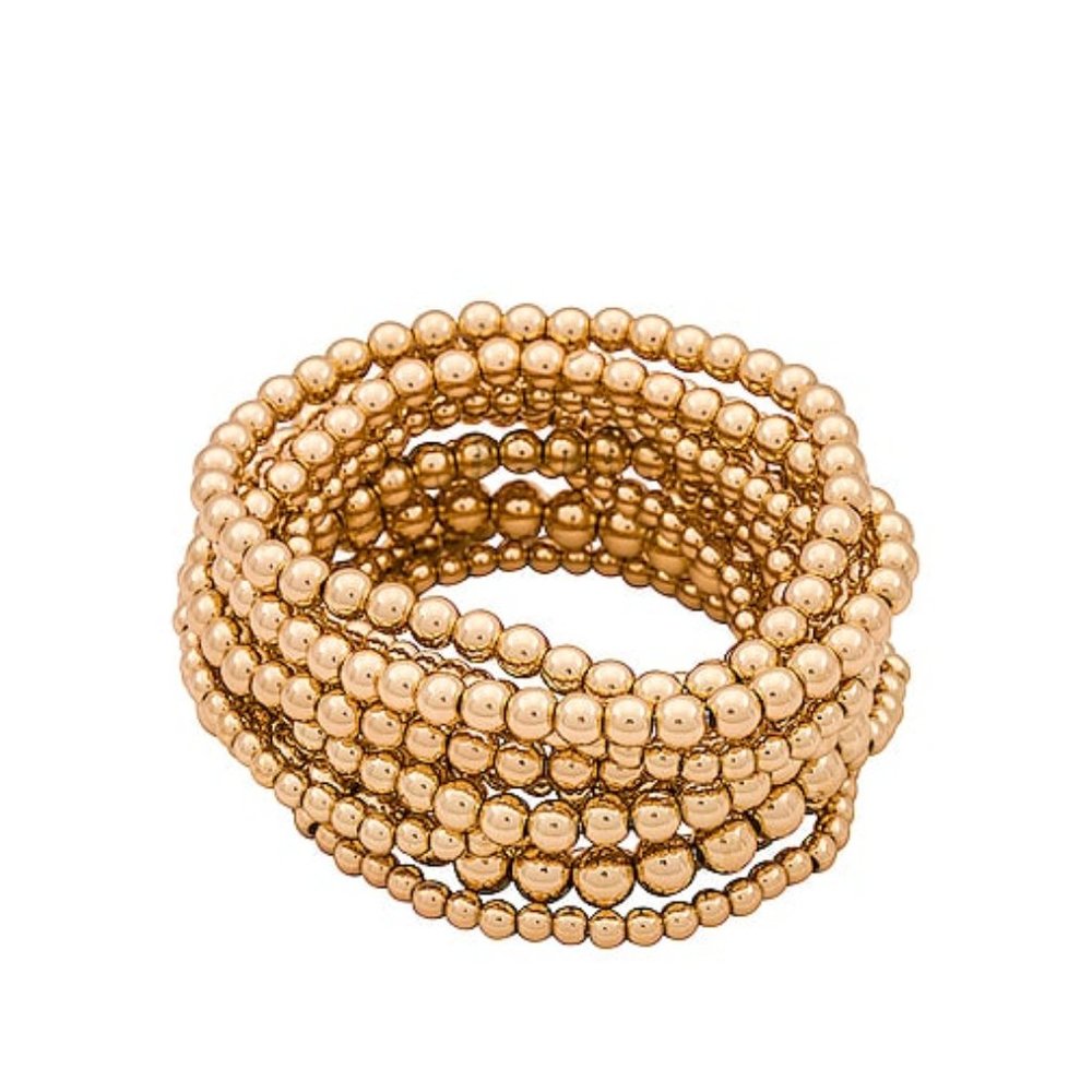 8 Other Reasons Gold Beaded Bracelet Set